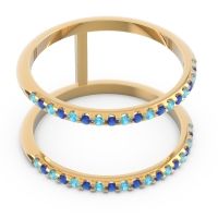 Half Eternity Doulbe Line Pave Yugma Band