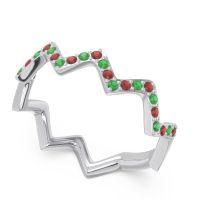 Half Eternity Modern Pave Bhaggi Band