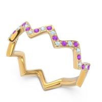 Half Eternity Modern Pave Bhaggi Band