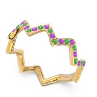 Half Eternity Modern Pave Bhaggi Band