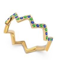 Half Eternity Modern Pave Bhaggi Band