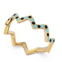 Half Eternity Modern Pave Bhaggi Band