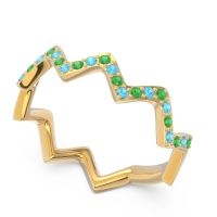 Half Eternity Modern Pave Bhaggi Band