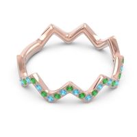 Half Eternity Modern Pave Bhaggi Band