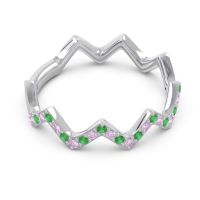 Half Eternity Modern Pave Bhaggi Band