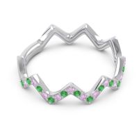 Half Eternity Modern Pave Bhaggi Band
