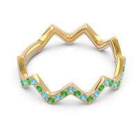 Half Eternity Modern Pave Bhaggi Band