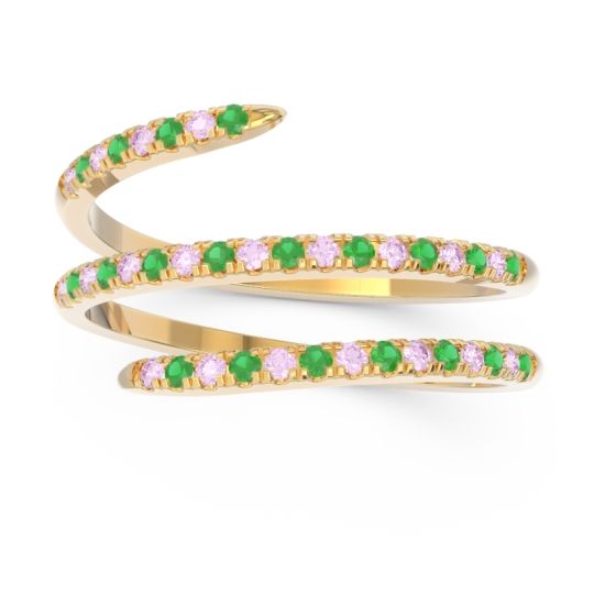Half Eternity Wrap Pave Yatra Band