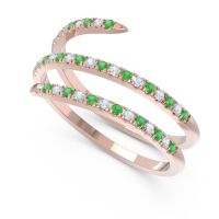 Half Eternity Wrap Pave Yatra Band