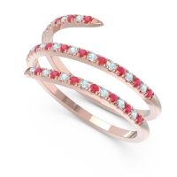 Half Eternity Wrap Pave Yatra Band