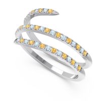 Half Eternity Wrap Pave Yatra Band
