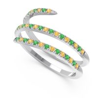 Half Eternity Wrap Pave Yatra Band