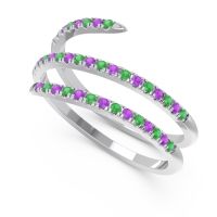 Half Eternity Wrap Pave Yatra Band