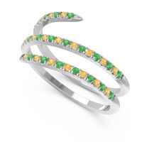 Half Eternity Wrap Pave Yatra Band