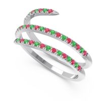 Half Eternity Wrap Pave Yatra Band