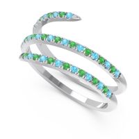 Half Eternity Wrap Pave Yatra Band
