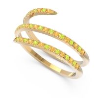 Half Eternity Wrap Pave Yatra Band