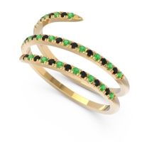 Half Eternity Wrap Pave Yatra Band