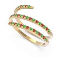 Half Eternity Wrap Pave Yatra Band