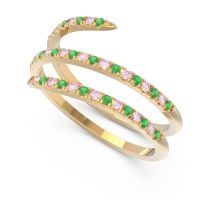 Half Eternity Wrap Pave Yatra Band