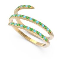 Half Eternity Wrap Pave Yatra Band