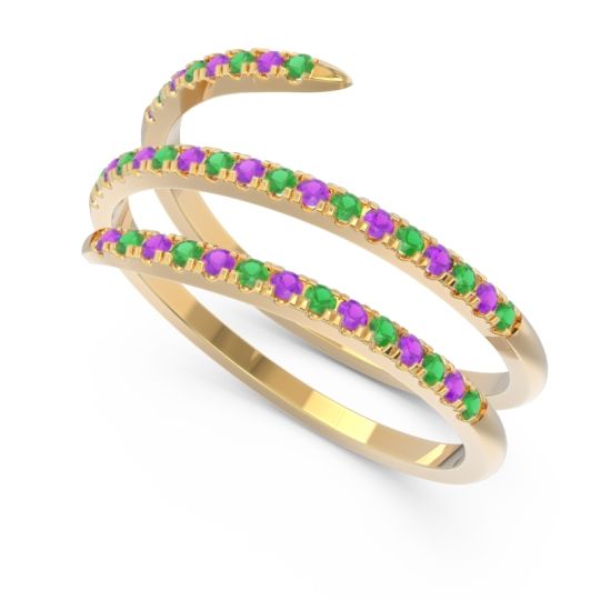 Half Eternity Wrap Pave Yatra Band