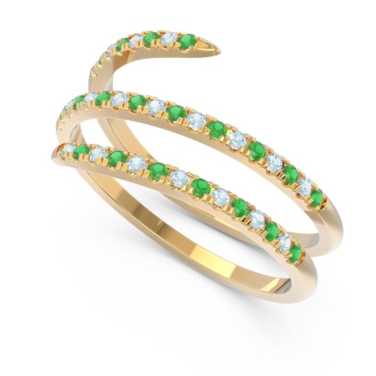 Half Eternity Wrap Pave Yatra Band