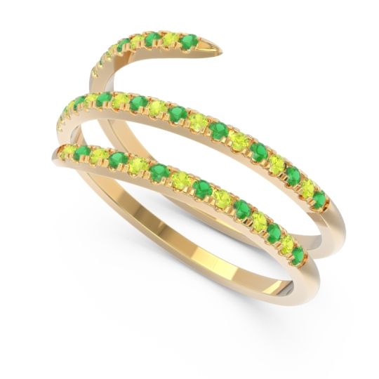 Half Eternity Wrap Pave Yatra Band