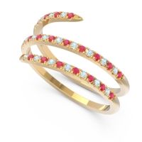 Half Eternity Wrap Pave Yatra Band