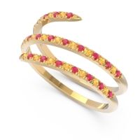 Half Eternity Wrap Pave Yatra Band