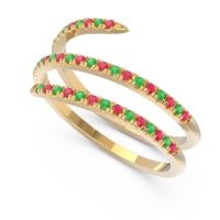 Half Eternity Wrap Pave Yatra Band