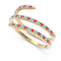 Half Eternity Wrap Pave Yatra Band