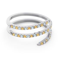 Half Eternity Wrap Pave Yatra Band