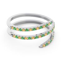 Half Eternity Wrap Pave Yatra Band