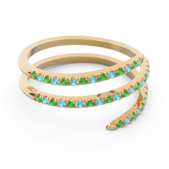 Half Eternity Wrap Pave Yatra Band
