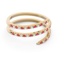 Half Eternity Wrap Pave Yatra Band