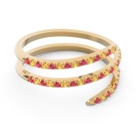 Half Eternity Wrap Pave Yatra Band