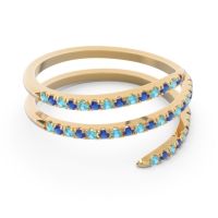 Half Eternity Wrap Pave Yatra Band
