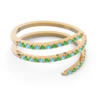 Half Eternity Wrap Pave Yatra Band