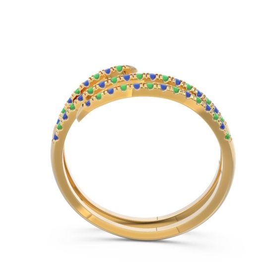 Half Eternity Wrap Pave Yatra Band