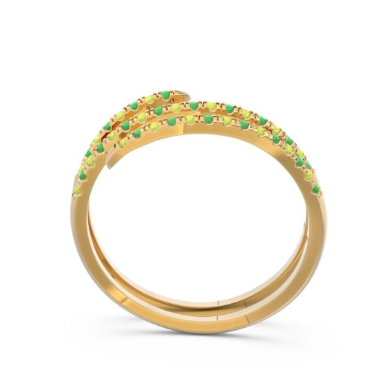 Half Eternity Wrap Pave Yatra Band