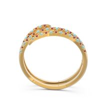Half Eternity Wrap Pave Yatra Band