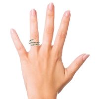 Half Eternity Wrap Pave Yatra Band