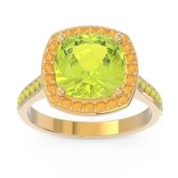 Halo Pave Cushion Simhasana Ring