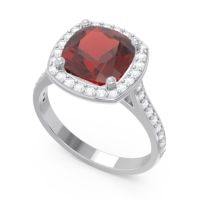 Halo Pave Cushion Simhasana Ring