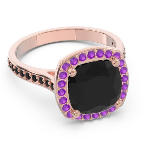 Halo Pave Cushion Simhasana Ring