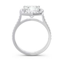 Halo Pave Cushion Simhasana Ring