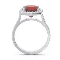 Halo Pave Cushion Simhasana Ring