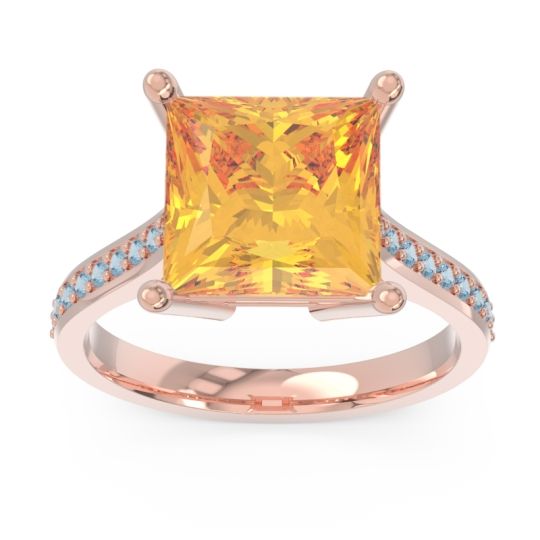 Classic Cathedral Pave Princess Zailaprastha Ring