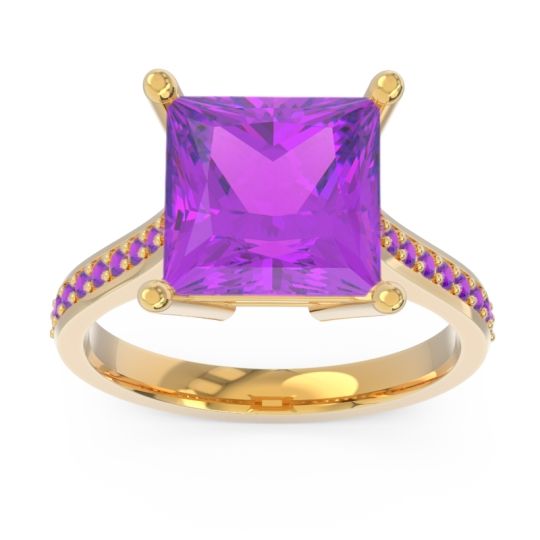 Classic Cathedral Pave Princess Zailaprastha Ring